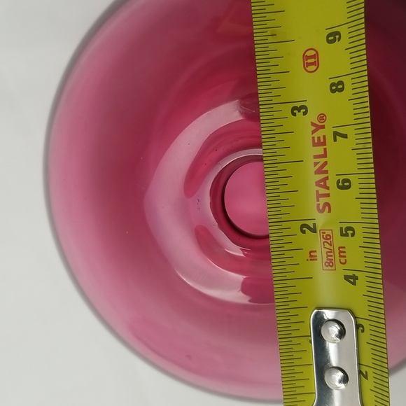 Pilgrim Glass Cranberry Squat Vase - Picture 6 of 14